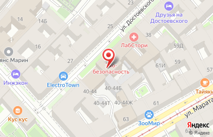 Экипаж на улице Достоевского на карте
