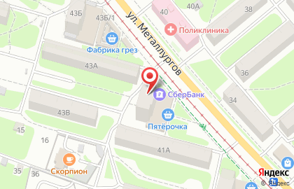 Салон Росмебель-М на улице Металлургов на карте