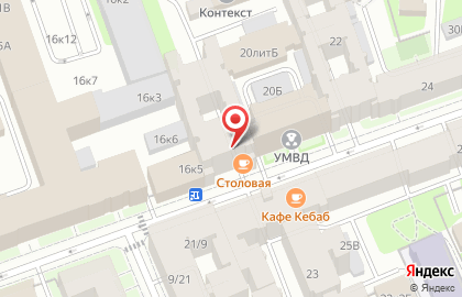 Столовая на Монетной на карте