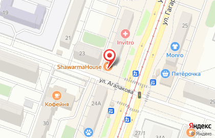 Кафе фастфудной продукции Shawarma House в Ленинском районе на карте