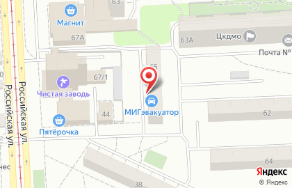 Сеть магазинов Добрынин на Российской улице на карте