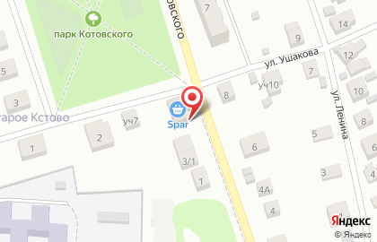 Супермаркет Spar на улице Котовского на карте