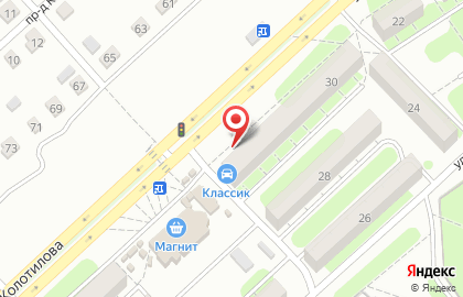 Магазин автозапчастей Классик на улице Колотилова на карте