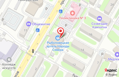 Большерецк на карте