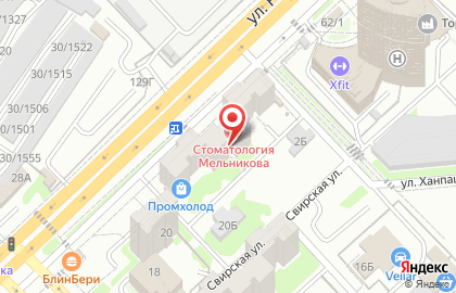Драйв в Центральном районе на карте