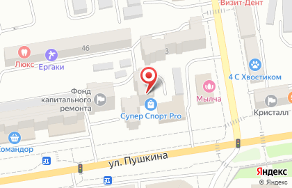 Стоматология Мастер-Дент на улице Пушкина на карте