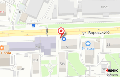 Киоск по продаже печатной продукции Роспечать на улице Воровского на карте