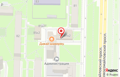 Продовольственный магазин на Новоизмайловском проспекте на карте