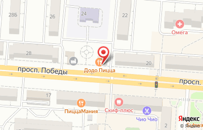 Пиццерия Додо Пицца на проспекте Победы на карте