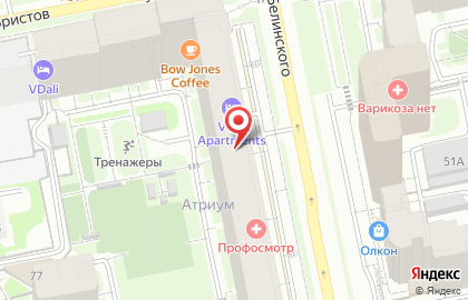Банк ВТБ на улице Белинского, 86 на карте