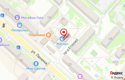 Супермаркет Магнит на улице Ленина на карте