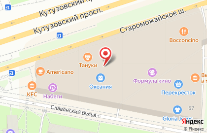 Салон связи Yota на Кутузовском проспекте на карте