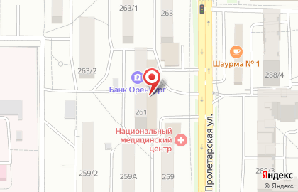 Банкомат Банк Оренбург на Пролетарской улице на карте