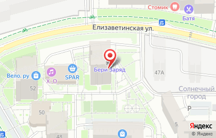 Пивная двор салон разливного пива на Елизаветинской улице на карте