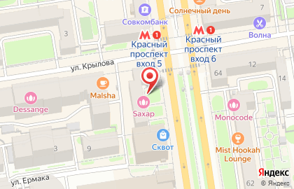 Магазин спортивного питания Фитнес Формула на Красном проспекте на карте