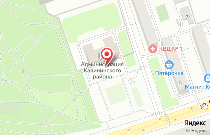 Администрация Калининского района городского округа г. Уфа в Калининском районе на карте