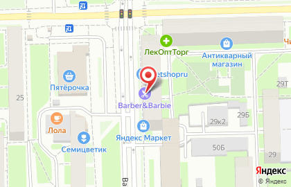 Ленинград на Варшавской улице на карте