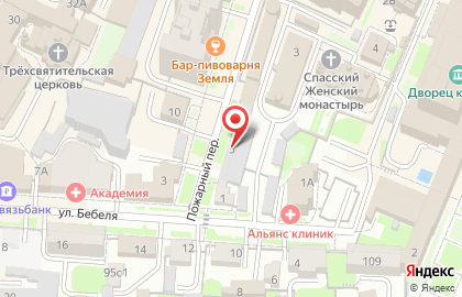 Автомойка Блеск в Пожарном переулке на карте