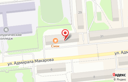 Электронный дискаунтер Ситилинк на улице Адмирала Макарова на карте