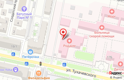 Родильный дом Городская клиническая больница скорой медицинской помощи в Ставрополе на карте