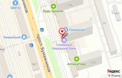 Северный Народный Банк в Сыктывкаре на карте
