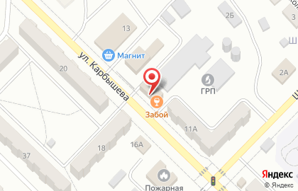 Супермаркет Магнит на улице Карбышева на карте