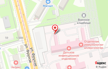 Клиническая больница №1 в Смоленске на карте