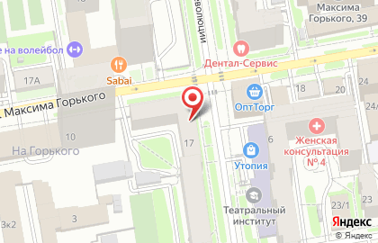 Продуктовый магазин в Новосибирске на карте