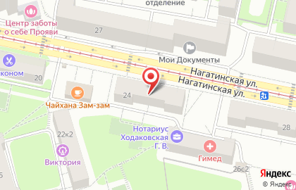 Рассвет на Нагатинской улице на карте