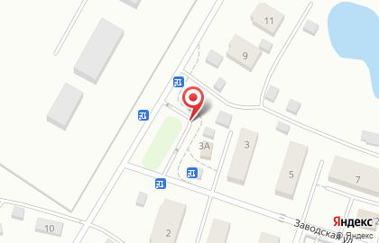 Магазин бытовой химии Белоснежка на Заводской улице на карте