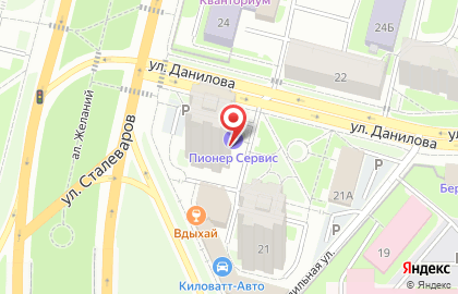 Мастерская Пионер Сервис на улице Данилова на карте