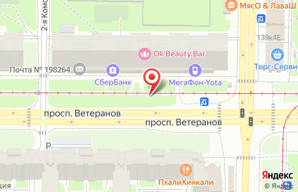 Роспечать, Красносельский район на проспекте Ветеранов на карте
