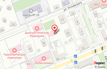 Клиническая больница № 11 на улице Ухтомского, 25 на карте