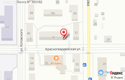Аптека Тамбовфармация-Плюс на Красногвардейской улице в Котовске на карте