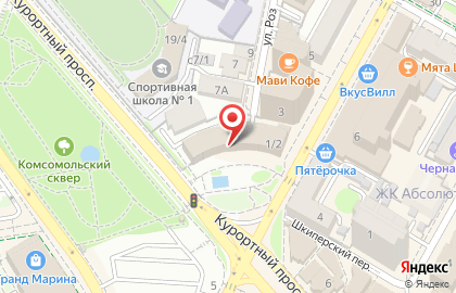 Пансионат Почта России в Центральном районе на карте