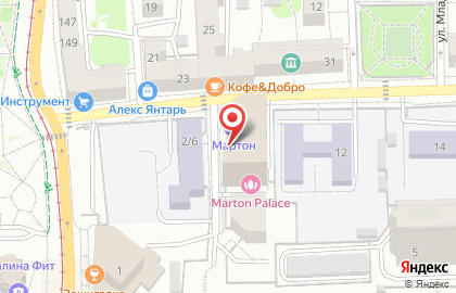 Ресторан в Калининграде на карте
