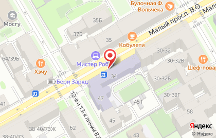 Роспечать, Василеостровский район в Василеостровском районе на карте