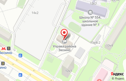 Управа района Зюзино на карте