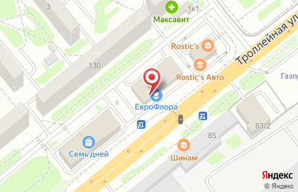 Кафе в Ленинском районе на карте