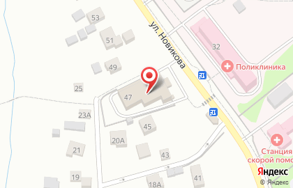 Гипермаркет Магнит, сеть супермаркетов на улице Новикова на карте