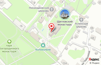 Свято-Богородичный Щегловский мужской монастырь на карте