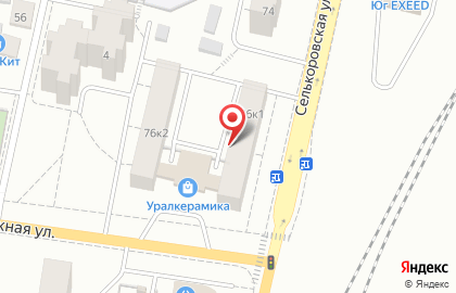 Участковый пункт полиции МВД России по Свердловской области на Селькоровской улице, 76 к 1 на карте