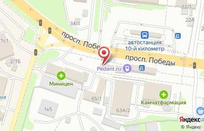 Бульвар цветов в Петропавловске-Камчатском на карте