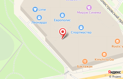 Магазин женской одежды Stradivarius на метро Лесная на карте