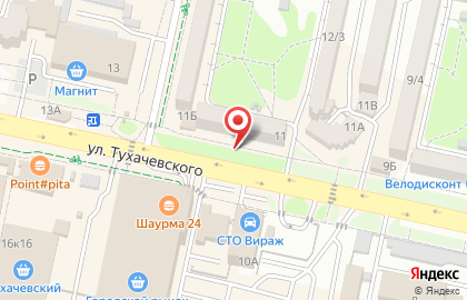 Рекламный щит 3х6м. на улице Тухачевского на карте
