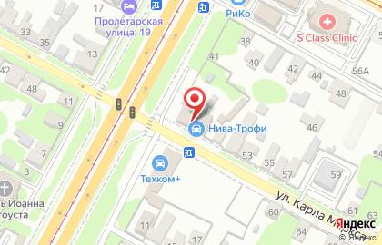 Специализированный магазин автозапчастей Нива-Трофи в Пролетарском районе на карте