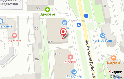 АТАК на улице Верхняя Дуброва на карте