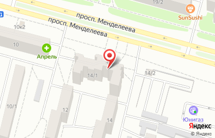 Магазин Аккумуляторный рай на проспекте Менделеева на карте