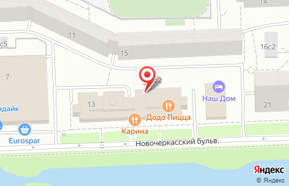 Избёнка на Новочеркасском бульваре на карте