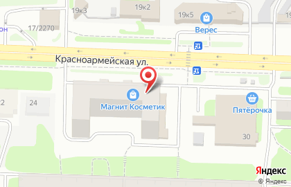 Магазин косметики и бытовой химии Магнит Косметик на Красноармейской улице на карте